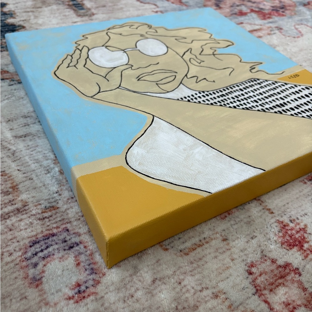 Lindsey Shaw Original Art Painting “Confidence” Momlife Portrait 12x12 Canvas - Picture 4 of 7